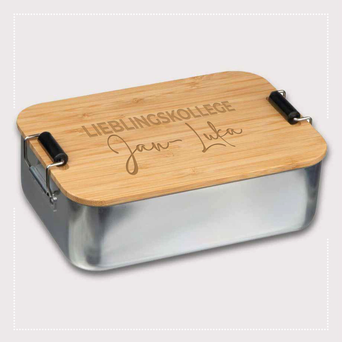 Brotdose mit Bambusdeckel